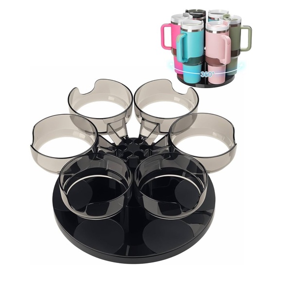 Black Rotatable Water Bottle Storage Rack - Picture 1 of 6